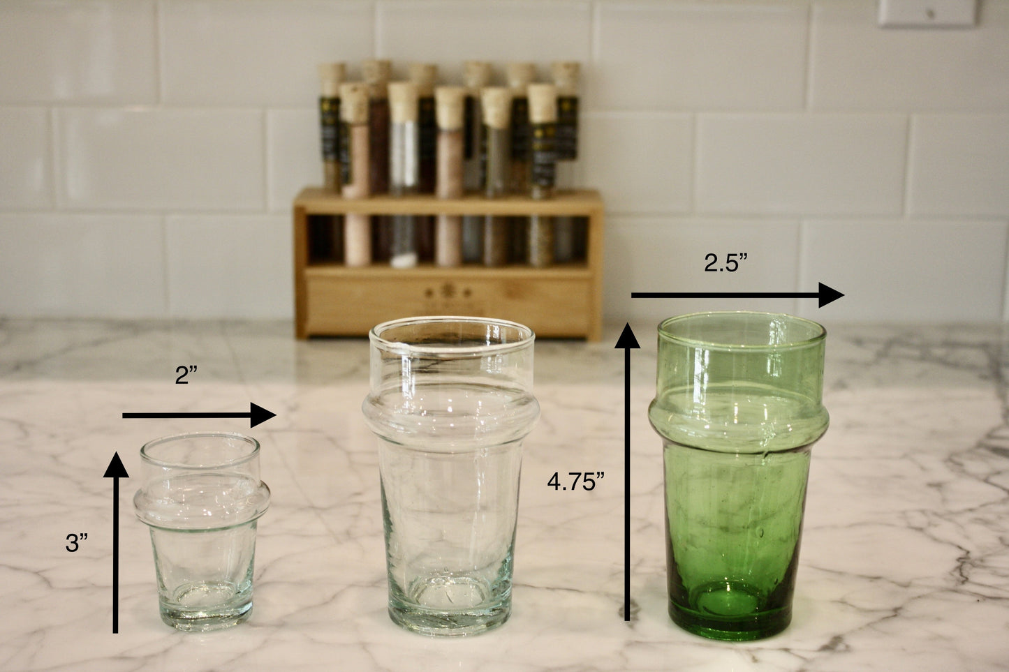 Palm Green Water Glasses - 6