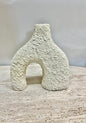 Textured White Donut/Geo Vase
