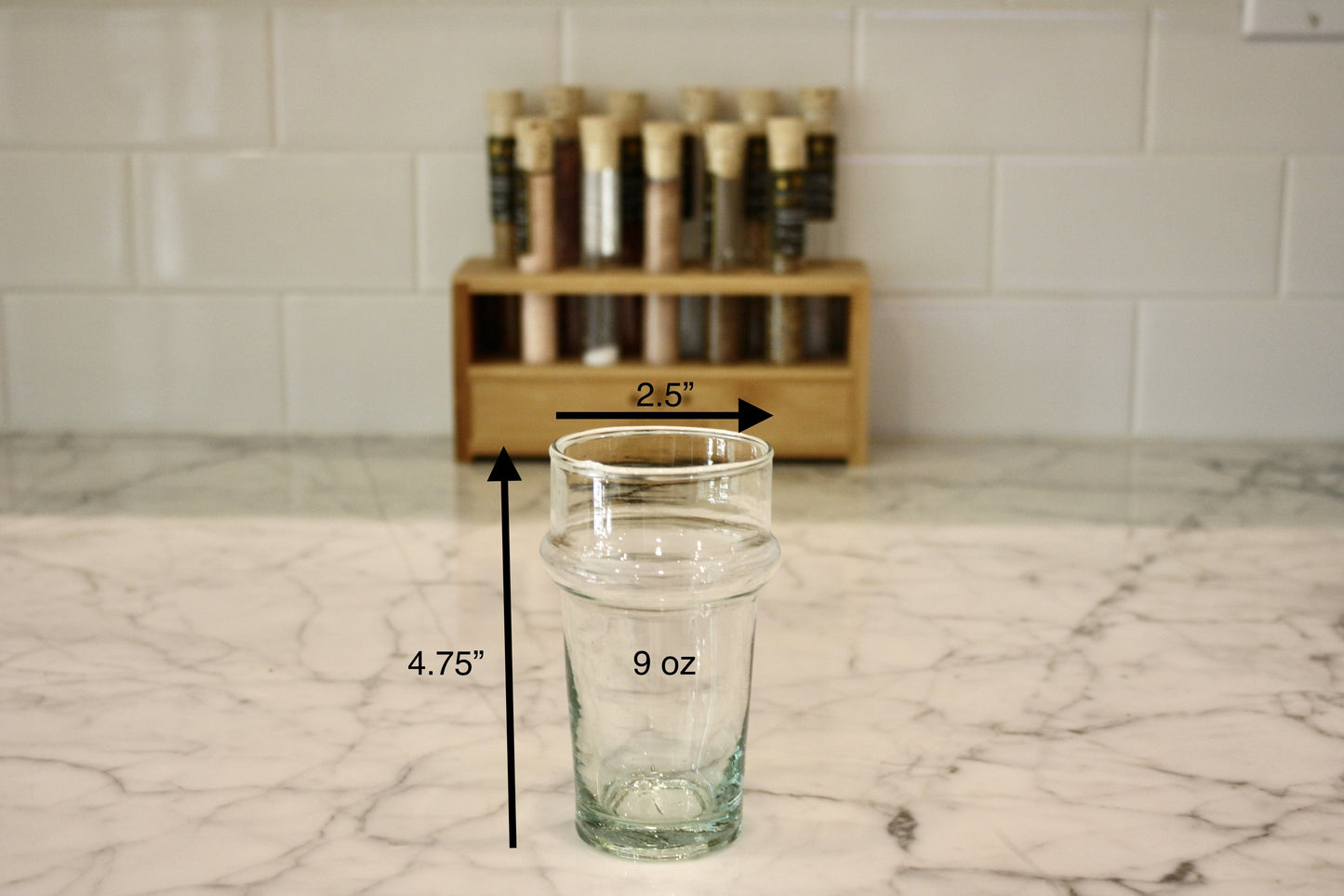 Crystal Blue Water Glasses - 6