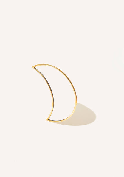 Crescent Moon Brass Mirror