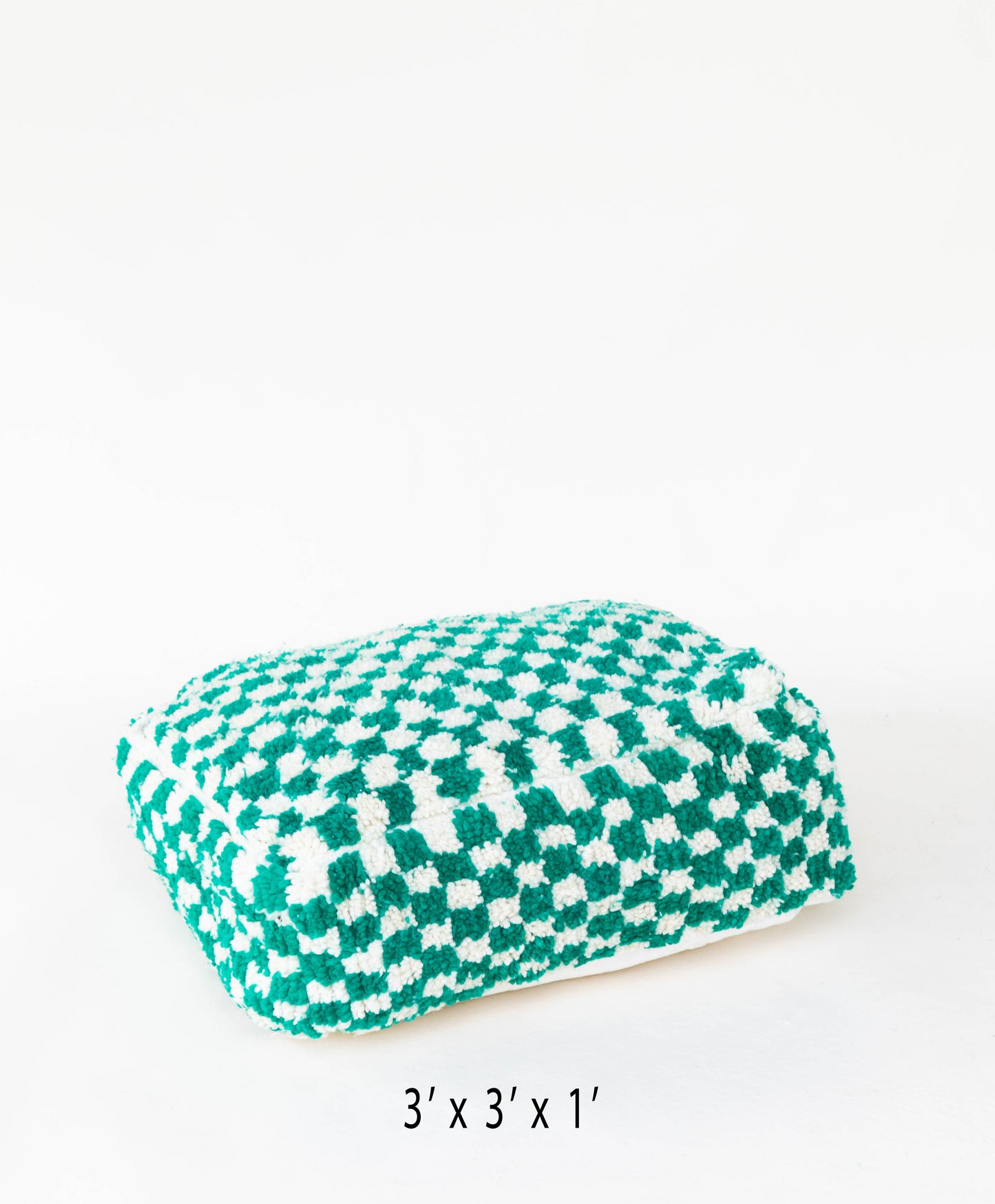 Handmade Moroccan Checkered Pouf/Ottoman